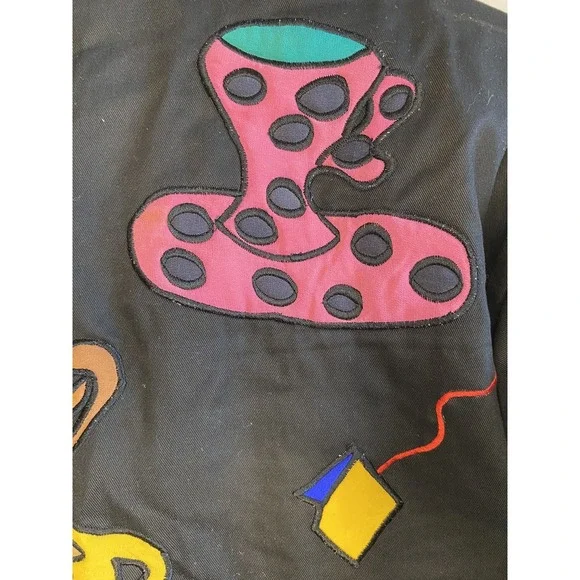 VTG SILKSCAPES Embroidered Artsy Whimsy Art To Wear Teapot Mad Hatter CUSTOM - Picture 11 of 16